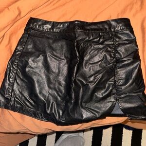 Black Leather Skort.